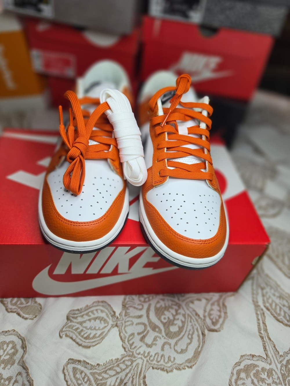 Nike Dunks Low "NIGHT SKY" Campfire Orange | Men's 7 Or Women's 8.5 - Picture 3 of 6